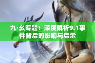 九·幺专题：深度解析9.1事件背后的影响与启示