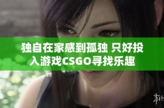 独自在家感到孤独 只好投入游戏CSGO寻找乐趣