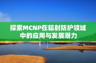 探索MCNP在辐射防护领域中的应用与发展潜力