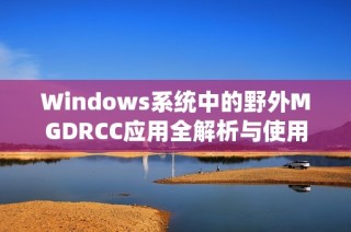 Windows系统中的野外MGDRCC应用全解析与使用技巧分享