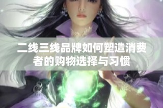 二线三线品牌如何塑造消费者的购物选择与习惯