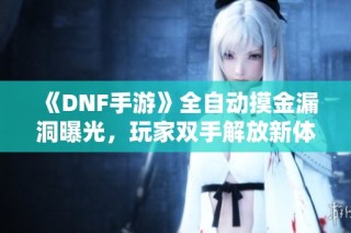 《DNF手游》全自动摸金漏洞曝光，玩家双手解放新体验