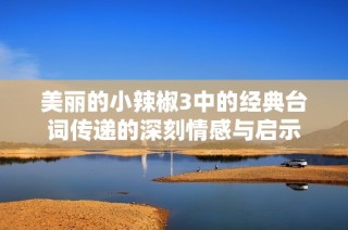 美丽的小辣椒3中的经典台词传递的深刻情感与启示