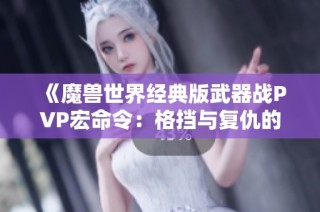 《魔兽世界经典版武器战PVP宏命令：格挡与复仇的完美结合》