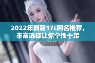 2022年最新17c网名推荐，丰富选择让你个性十足