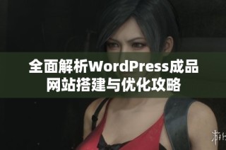 全面解析WordPress成品网站搭建与优化攻略