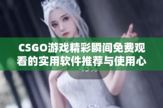 CSGO游戏精彩瞬间免费观看的实用软件推荐与使用心得