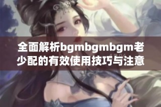 全面解析bgmbgmbgm老少配的有效使用技巧与注意事项