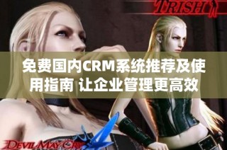 免费国内CRM系统推荐及使用指南 让企业管理更高效