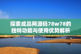 探索成品网源码78w78的独特功能与使用优势解析