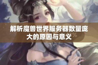 解析魔兽世界服务器数量庞大的原因与意义