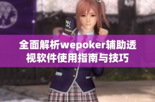 全面解析wepoker辅助透视软件使用指南与技巧