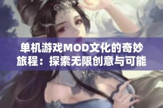 单机游戏MOD文化的奇妙旅程：探索无限创意与可能性