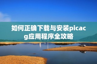 如何正确下载与安装picacg应用程序全攻略