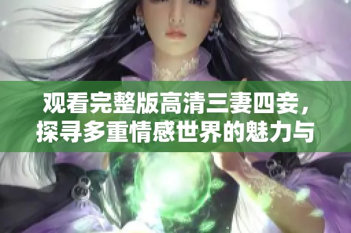 观看完整版高清三妻四妾，探寻多重情感世界的魅力与纠葛