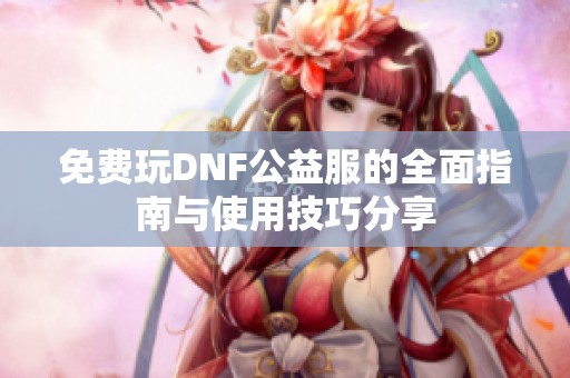 免费玩DNF公益服的全面指南与使用技巧分享